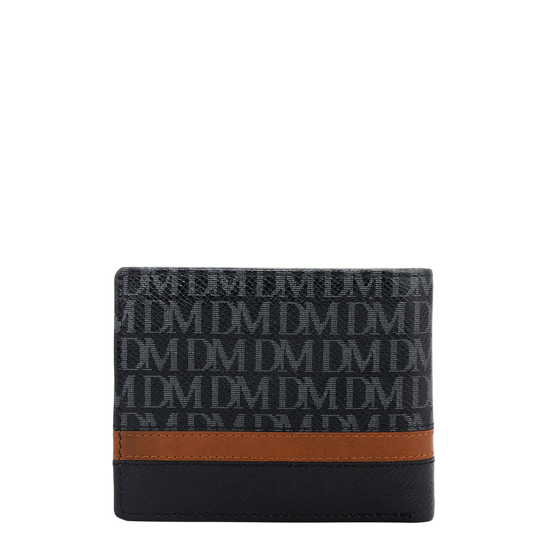Black Bifold Leather Mens Wallet