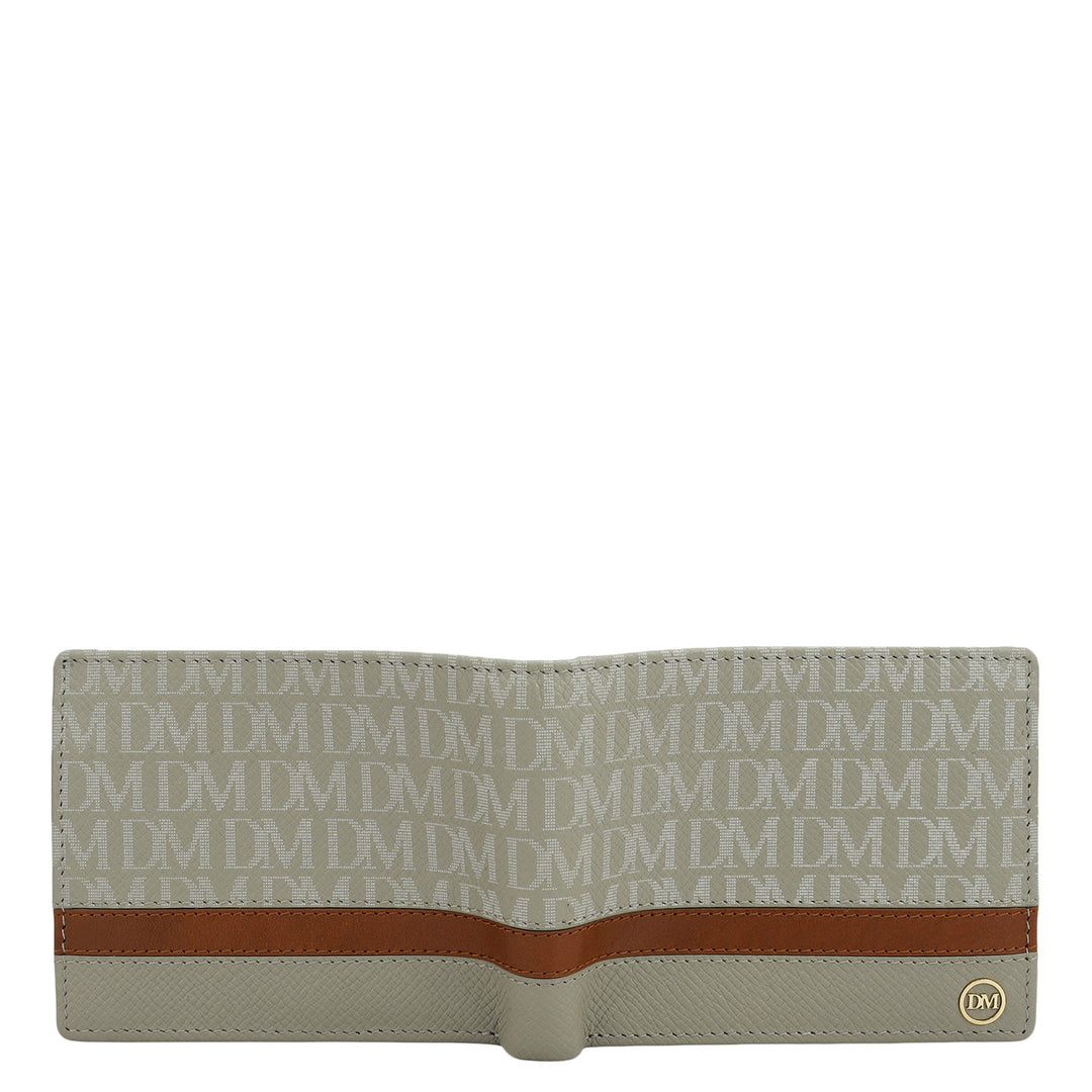 Stone Grey Bifold Leather Mens Wallet