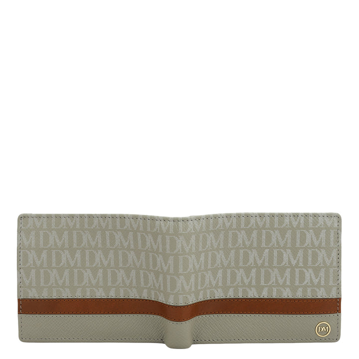 Stone Grey Bifold Leather Mens Wallet