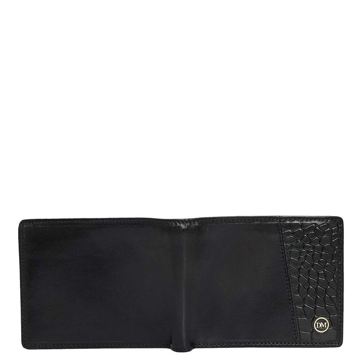 Black Bifold Leather Mens Wallet