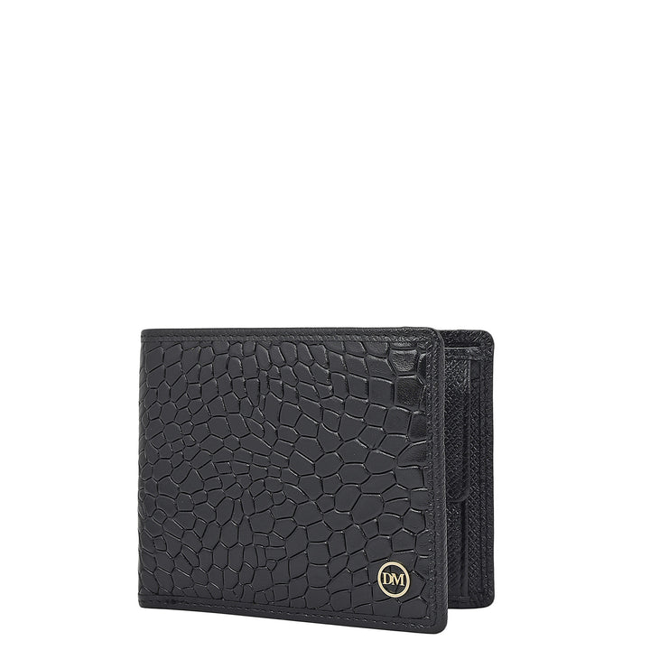 Black Bifold Leather Mens Wallet