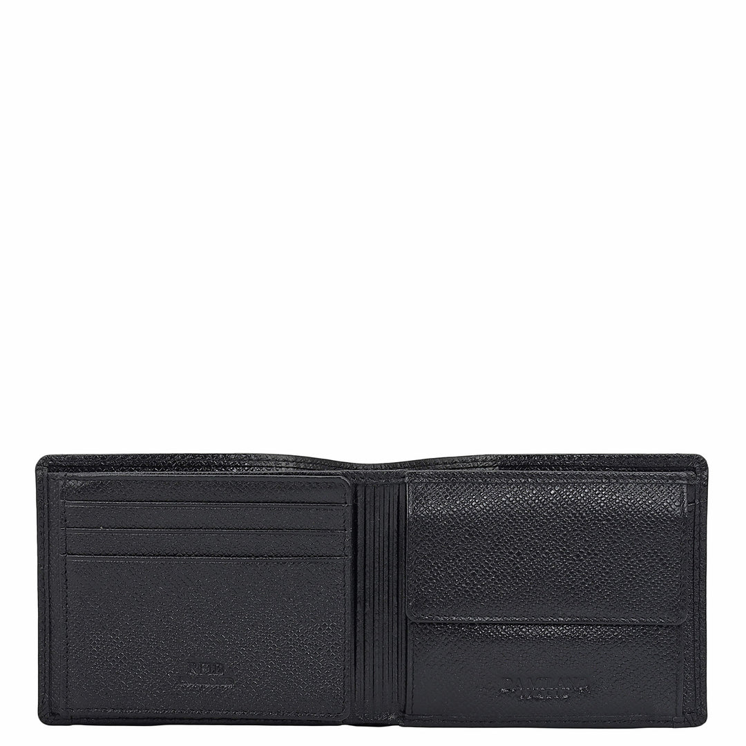 Black Bifold Leather Mens Wallet