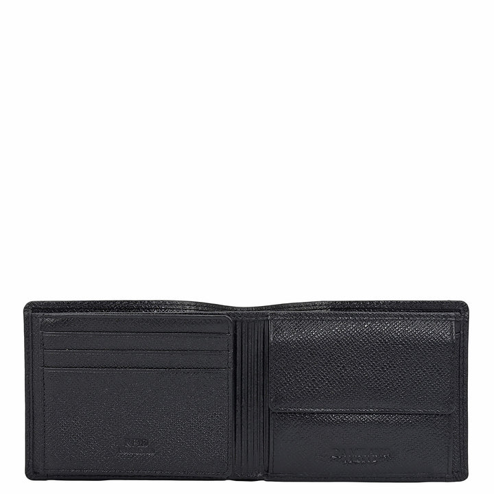 Black Bifold Leather Mens Wallet