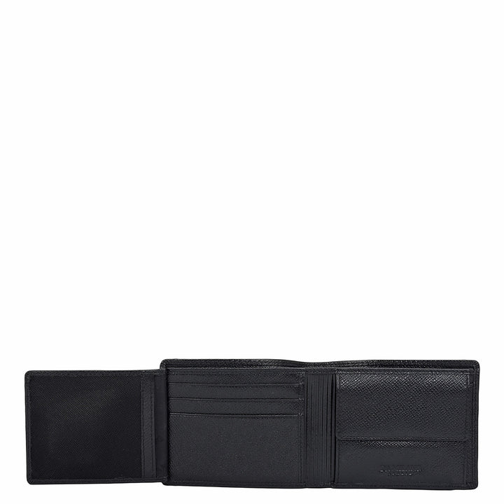 Black Bifold Leather Mens Wallet