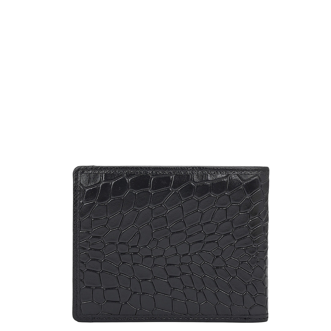 Black Bifold Leather Mens Wallet