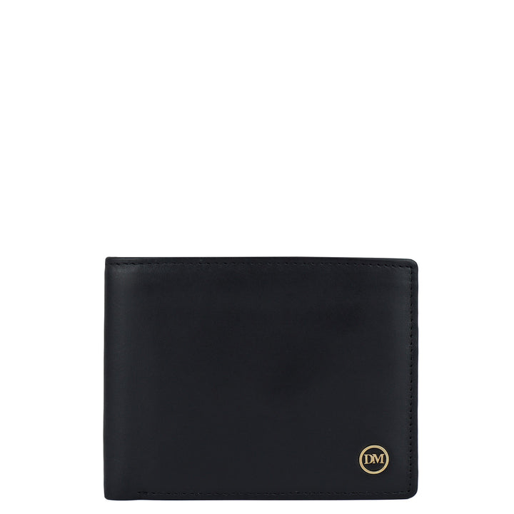 Black Bifold Leather Mens Wallet