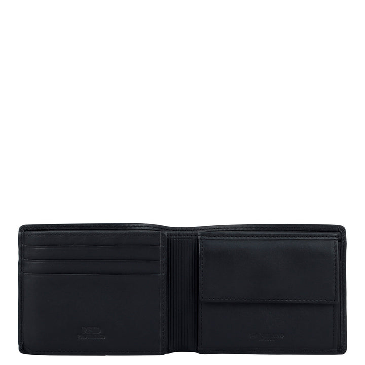 Black Bifold Leather Mens Wallet