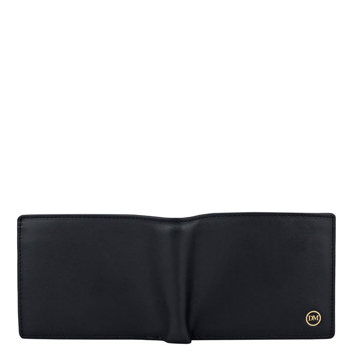 Black Bifold Leather Mens Wallet