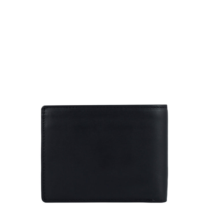 Black Bifold Leather Mens Wallet