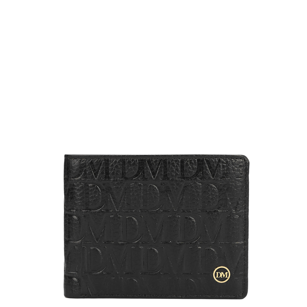 Black Bifold Leather Mens Wallet