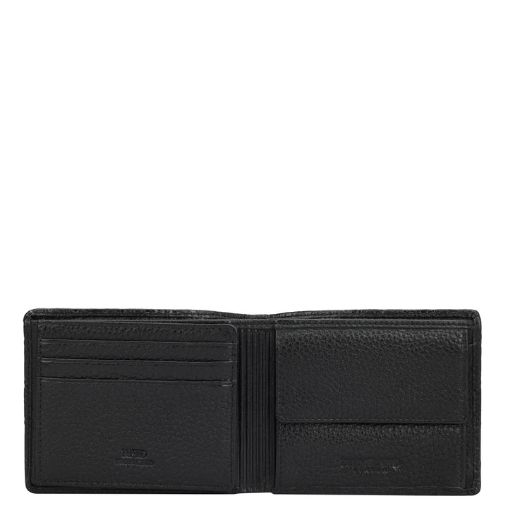 Black Bifold Leather Mens Wallet