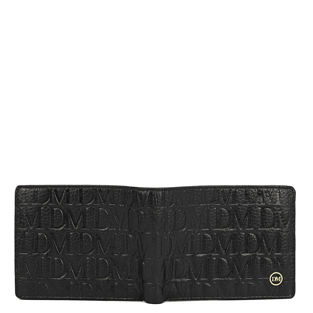 Black Bifold Leather Mens Wallet