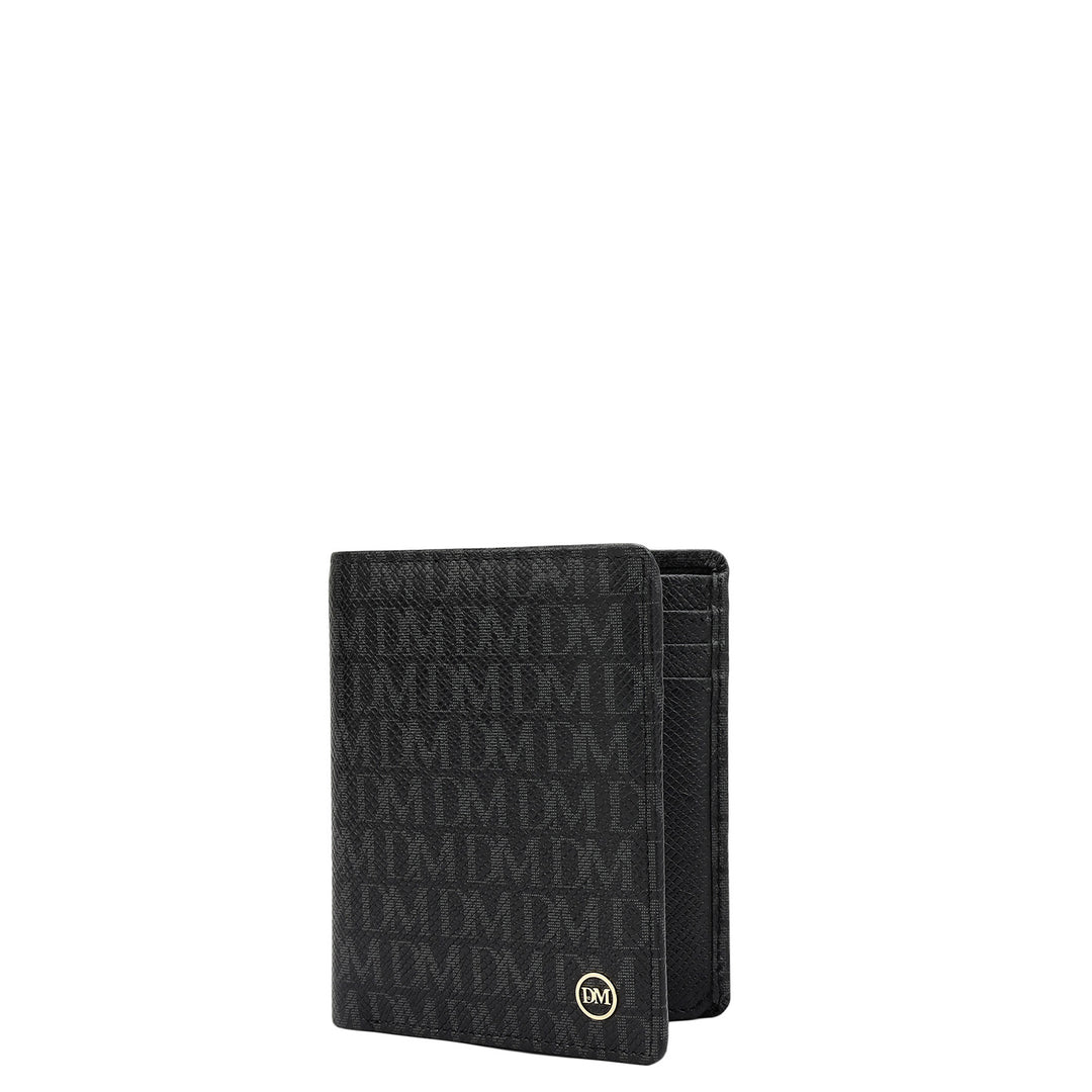 Black Bifold Leather Mens Wallet