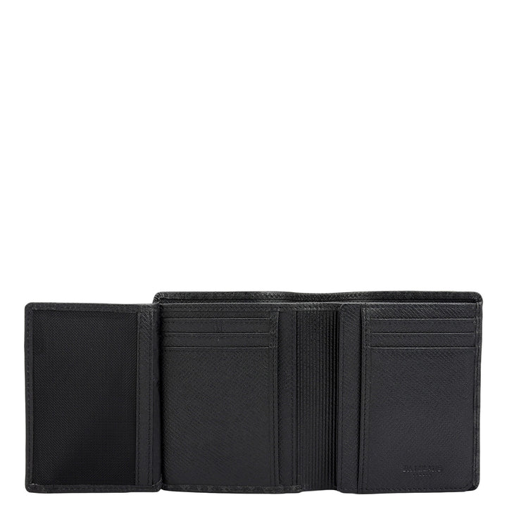 Black Bifold Leather Mens Wallet