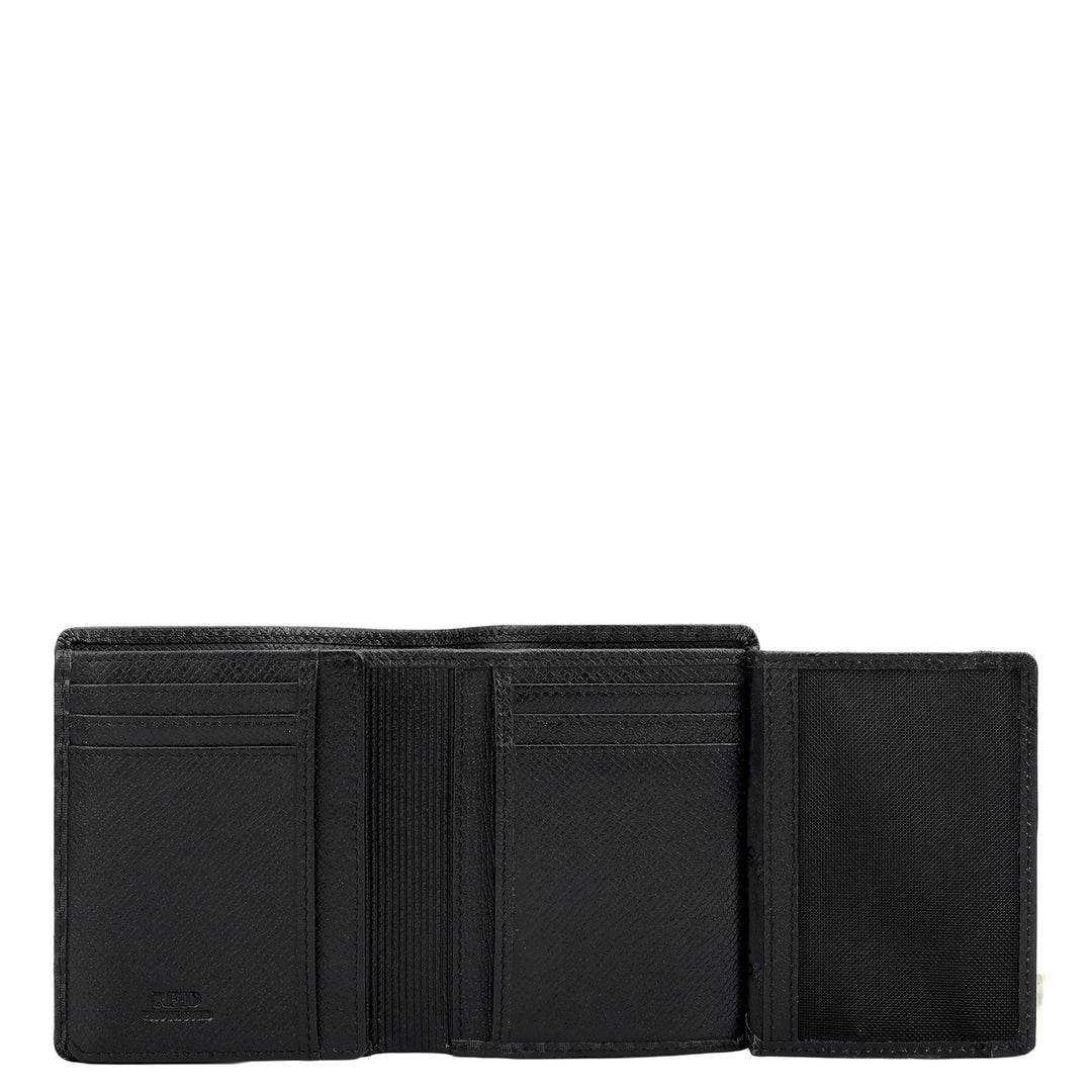 Black Bifold Leather Mens Wallet
