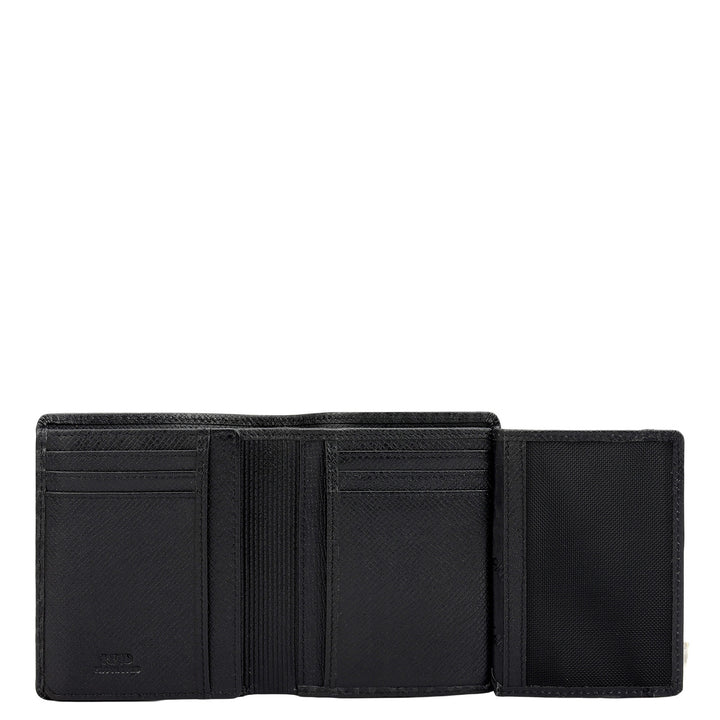 Black Bifold Leather Mens Wallet