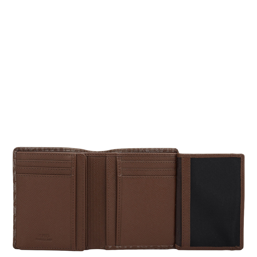 Date Bifold Leather Mens Wallet