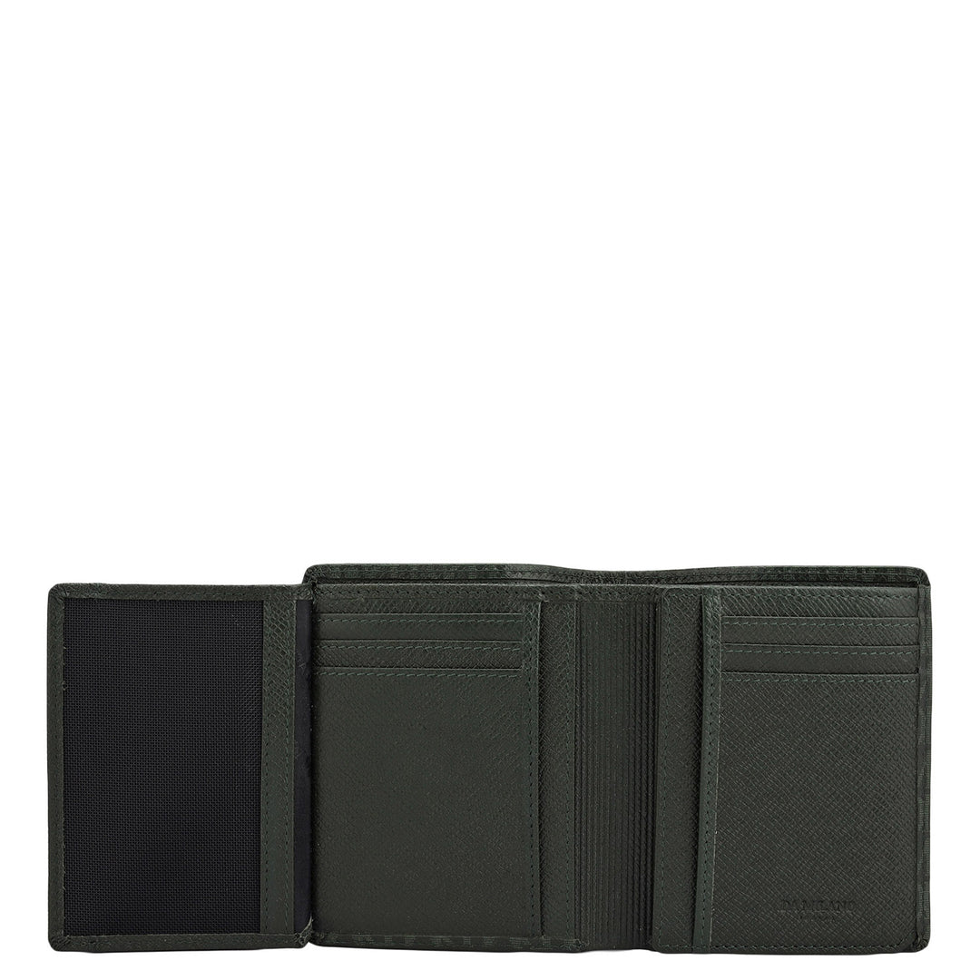 Petrol Green Bifold Leather Mens Wallet