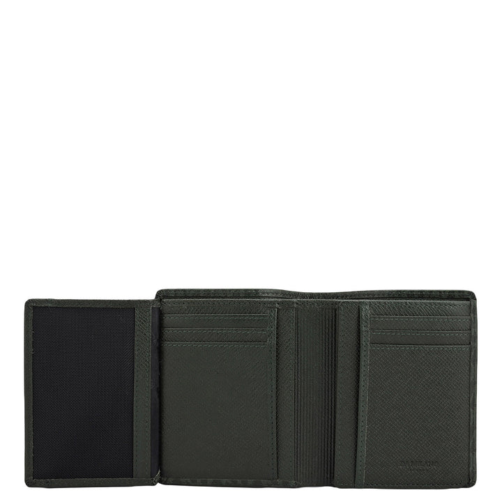 Petrol Green Bifold Leather Mens Wallet