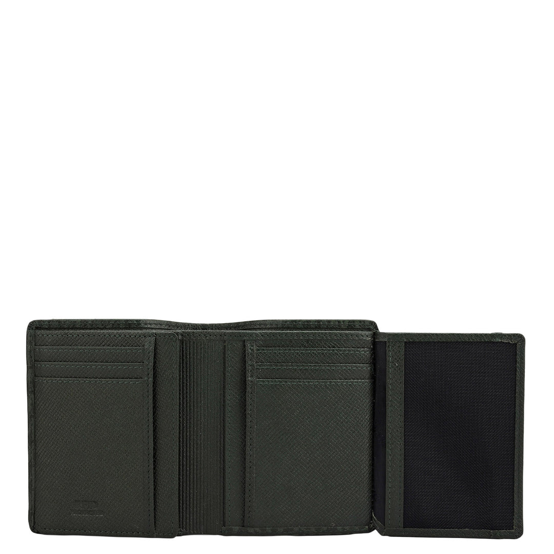 Petrol Green Bifold Leather Mens Wallet