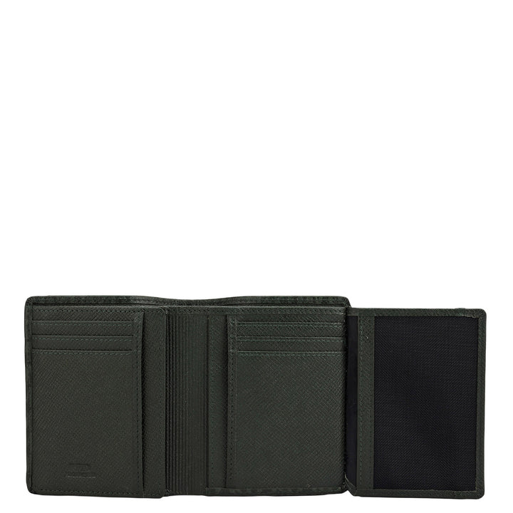 Petrol Green Bifold Leather Mens Wallet