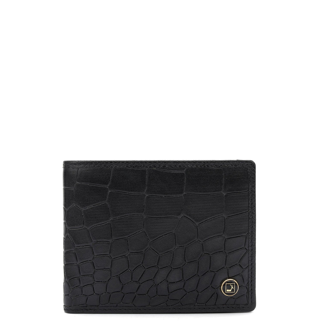 Black Bifold Leather Mens Wallet