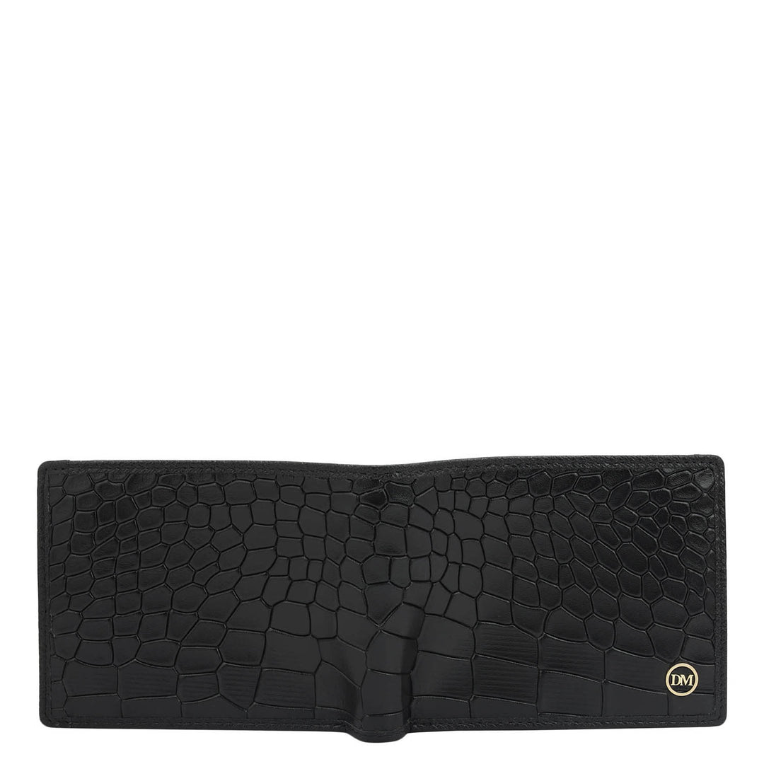 Black Bifold Leather Mens Wallet