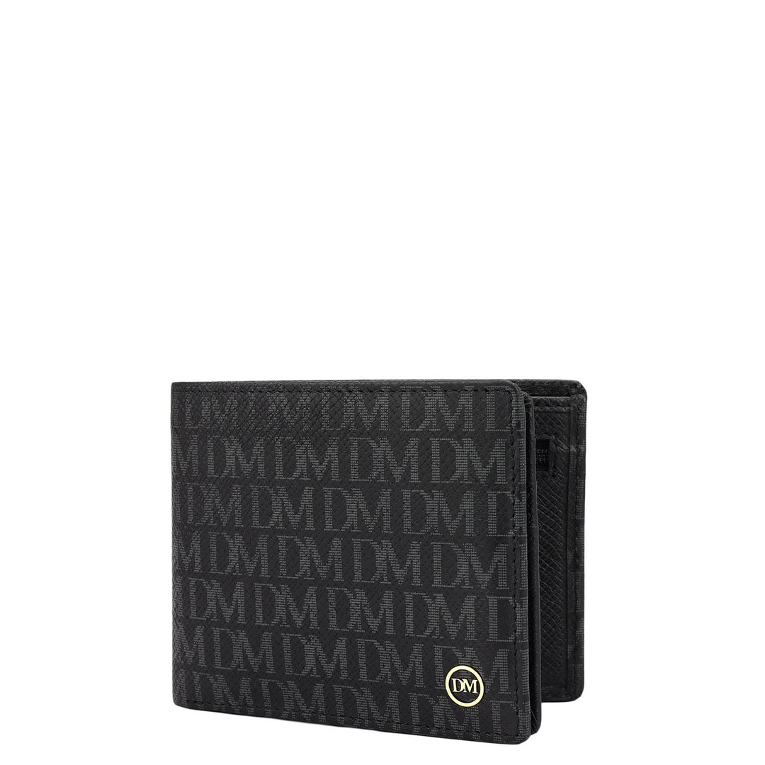 Black Bifold Leather Mens Wallet