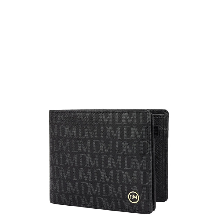 Black Bifold Leather Mens Wallet