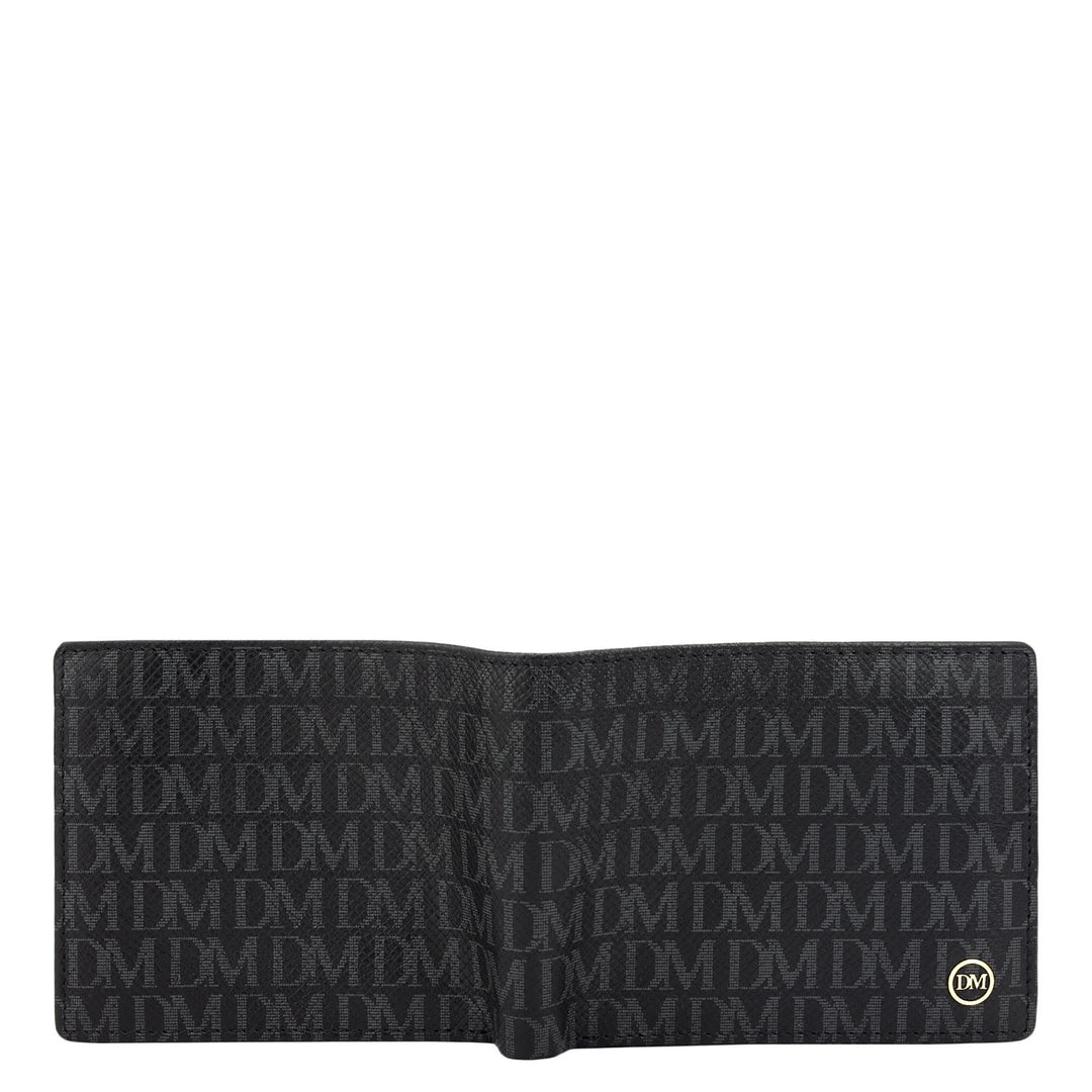 Black Bifold Leather Mens Wallet