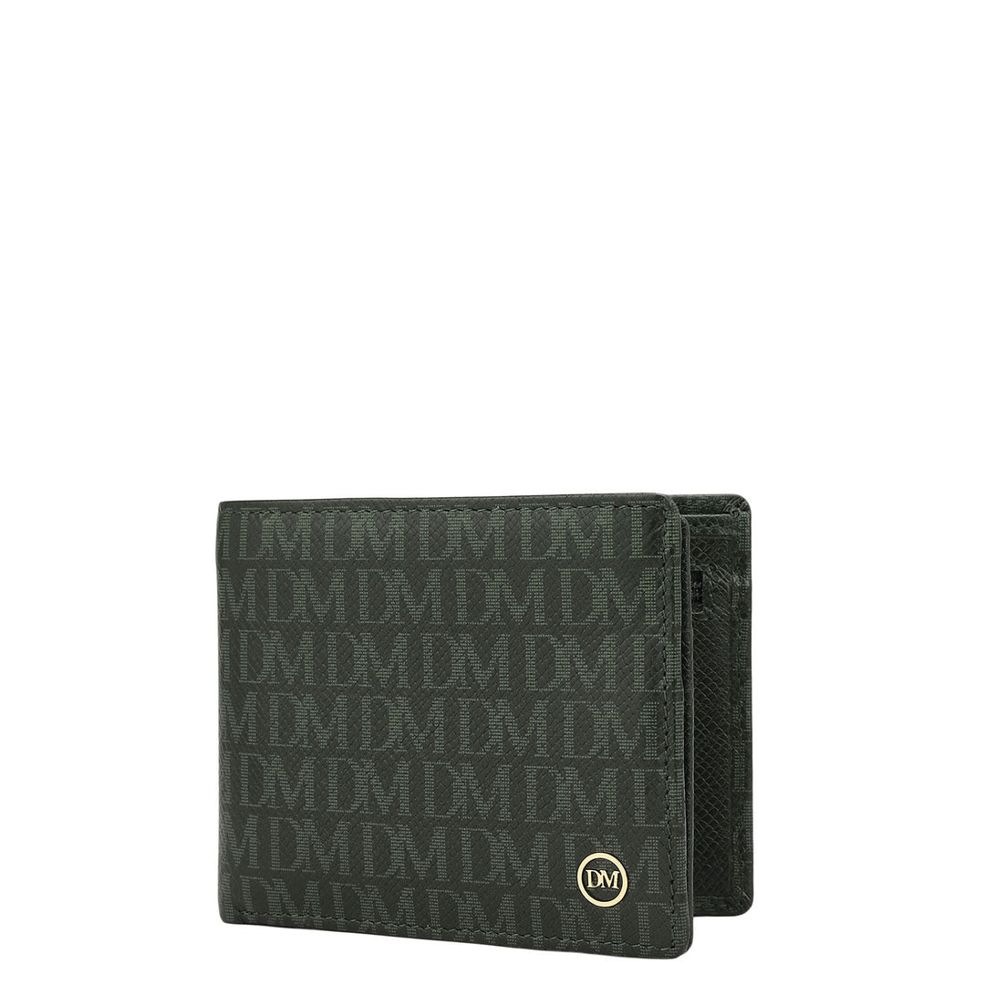 Petrol Green Bifold Leather Mens Wallet