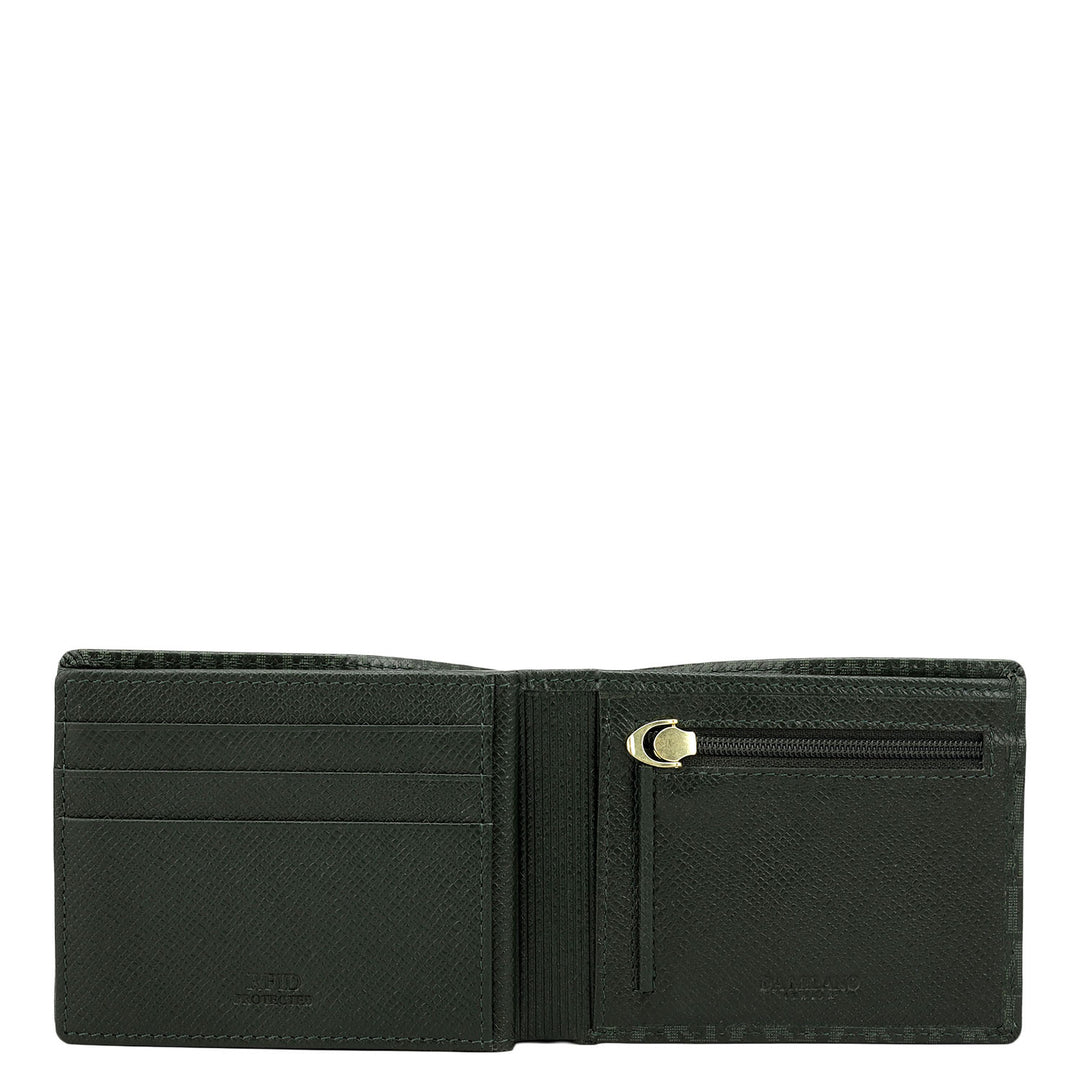 Petrol Green Bifold Leather Mens Wallet