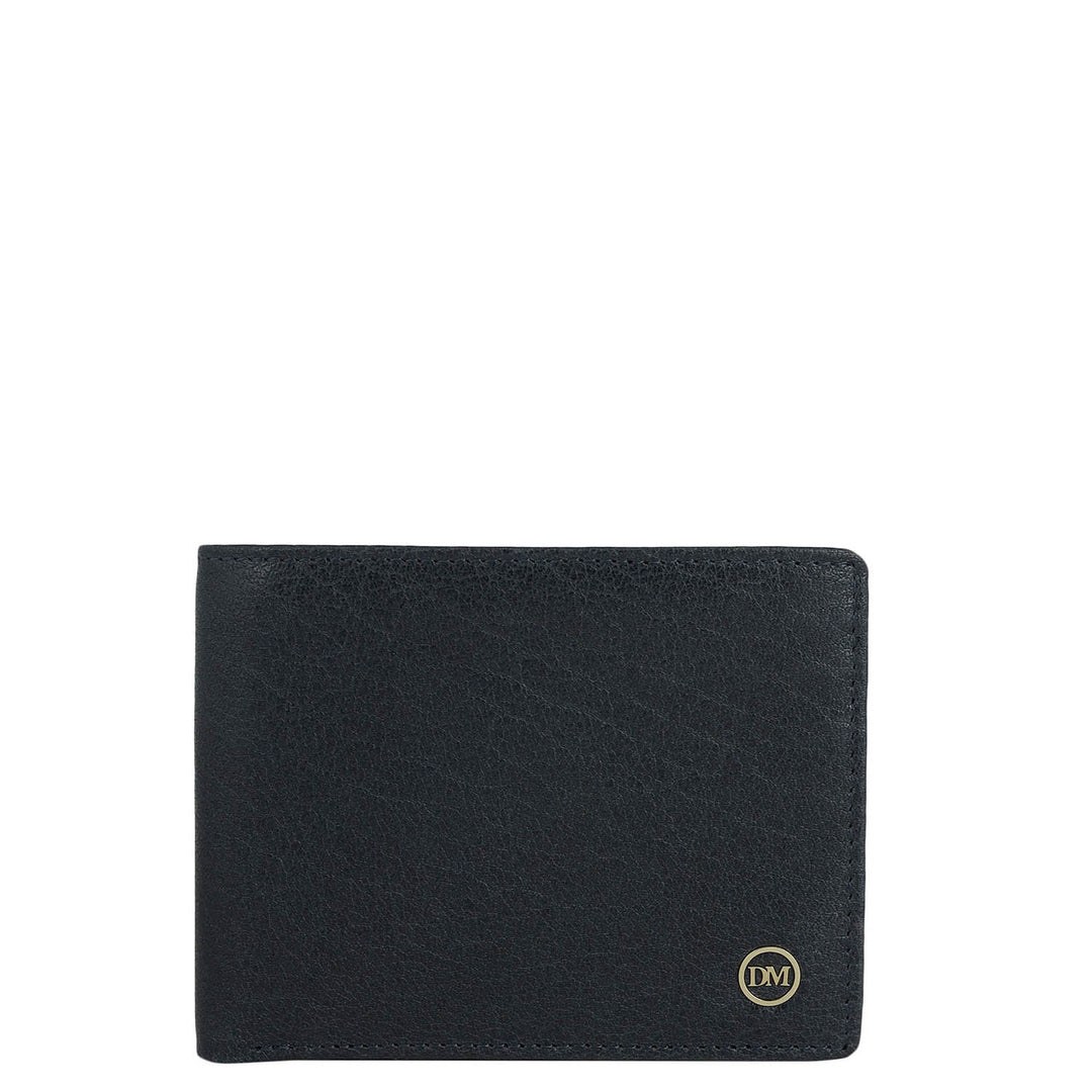 Navy Bifold Leather Mens Wallet