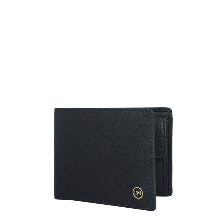 Navy Bifold Leather Mens Wallet