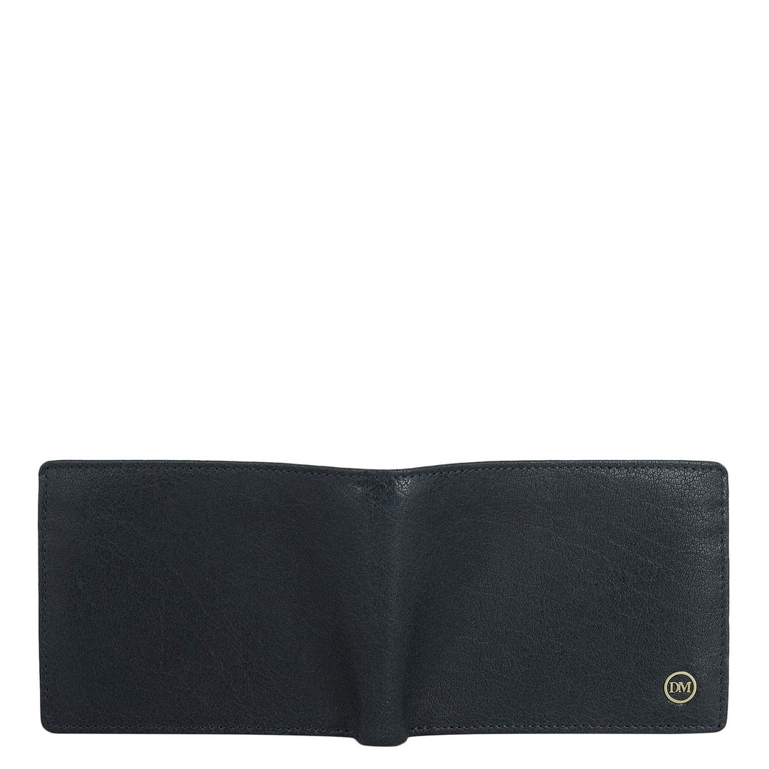Navy Bifold Leather Mens Wallet