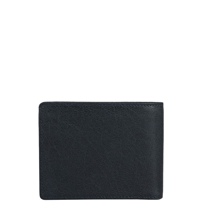 Navy Bifold Leather Mens Wallet