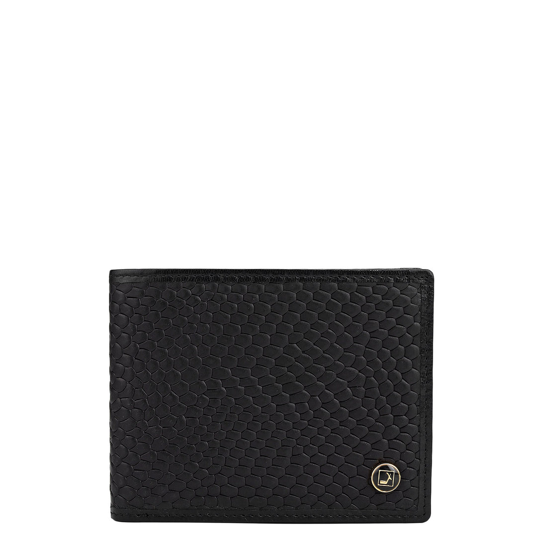 Black Bifold Leather Mens Wallet
