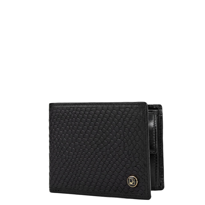 Black Bifold Leather Mens Wallet