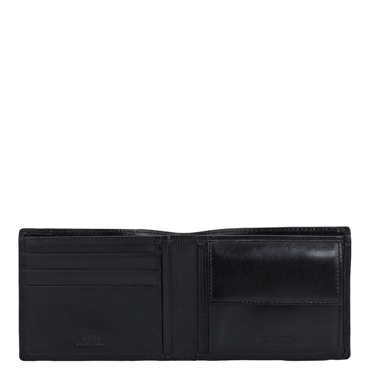 Black Bifold Leather Mens Wallet