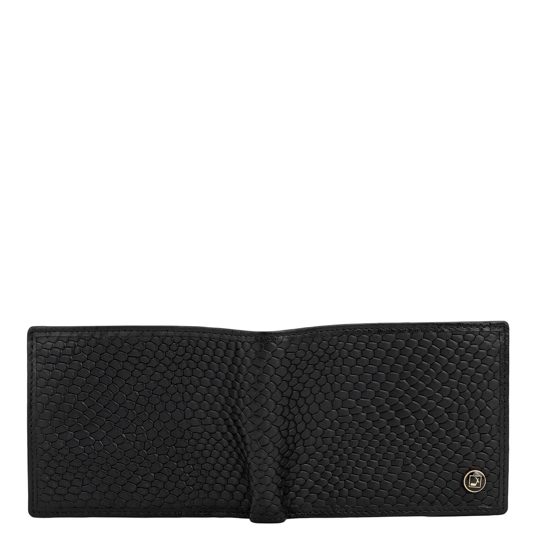 Black Bifold Leather Mens Wallet