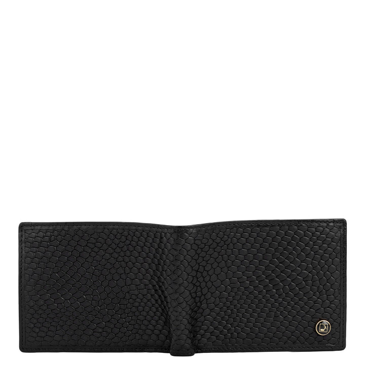 Black Bifold Leather Mens Wallet