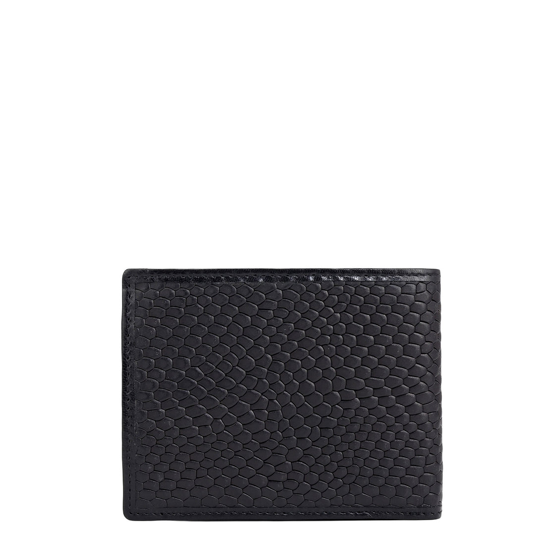Black Bifold Leather Mens Wallet