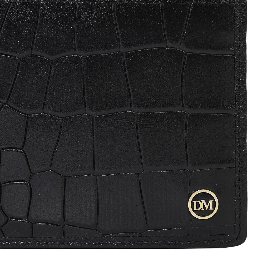 Black Bifold Leather Mens Wallet