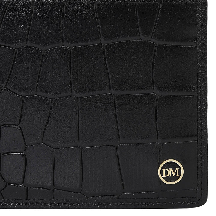Black Bifold Leather Mens Wallet