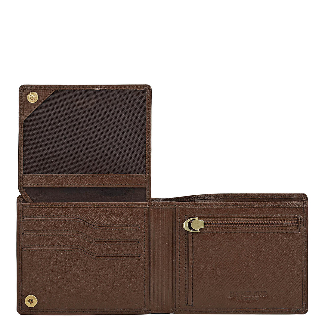 Date Bifold Leather Mens Wallet