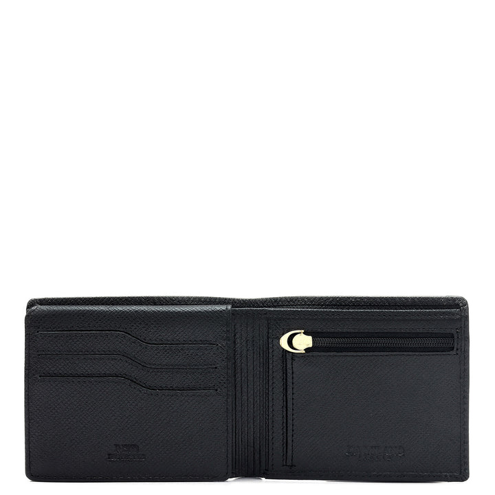 Black Bifold Leather Mens Wallet