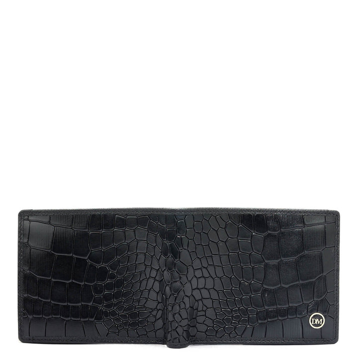 Black Bifold Leather Mens Wallet
