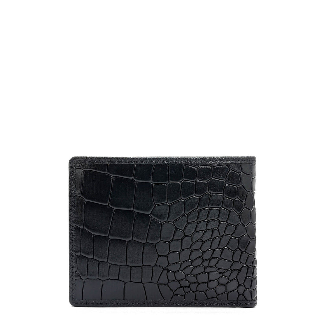 Black Bifold Leather Mens Wallet