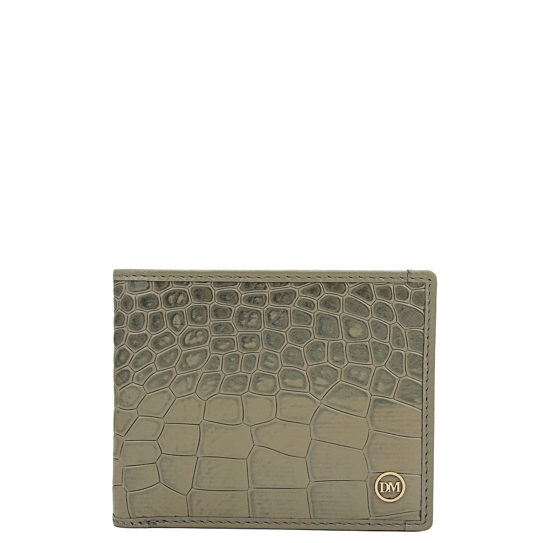 Stone Grey Bifold Leather Mens Wallet