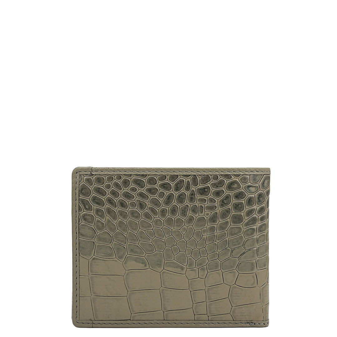 Stone Grey Bifold Leather Mens Wallet